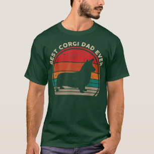 Mans Beste Corgi Vader Ooit Vintage Vaderdag Hond  T-shirt