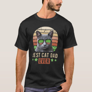 Mans Beste Kat Vader Ooit Britse Korthaar Russisch T-shirt