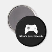 Man's beste vriend grappige gamer magneet (Voorkant / Achterkant)