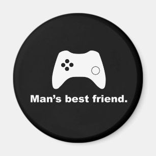 Man's beste vriend grappige gamer magneet
