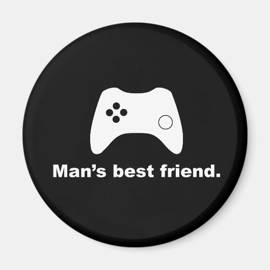 Man's beste vriend grappige gamer magneet (Voorkant)