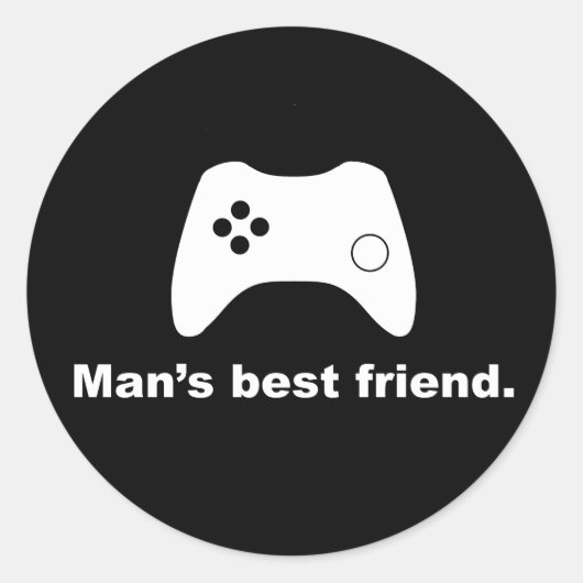 Man's beste vriend grappige gamer Stickers (Voorkant)