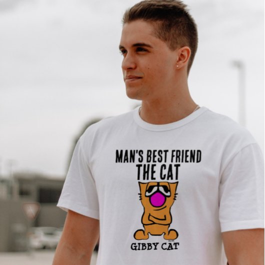 MANS BESTE VRIEND THE CAT, GIBBY CAT T SHIRTS