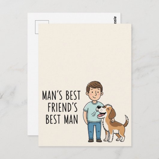 Man's beste vriend's beste man Vaderdag Briefkaart (Voorkant / Achterkant)
