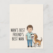 Man's beste vriend's beste man Vaderdag Briefkaart (Voorkant)