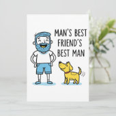 Man's beste vriend's beste man Vaderdag Kaart (Staand voorkant)