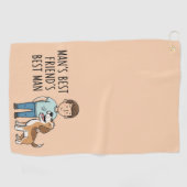 Man's beste vriend's Man hond vader Vaderdag Golfhanddoek (Horizontaal)