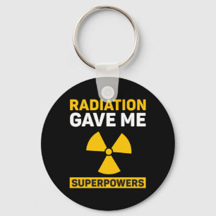 Mans bestraling gaf superkrachten Funny Chemo Kank Sleutelhanger