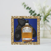 Mans blauw goud verouderd tot in de perfectie verj kaart (Staand voorkant)