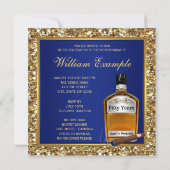 Mans blauw goud verouderd tot in de perfectie verj kaart (Achterkant)