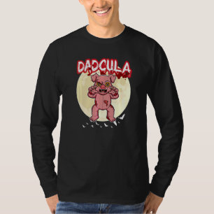 Mans Dadcula Dracule Vampier Dad Halloween Feest F T-shirt