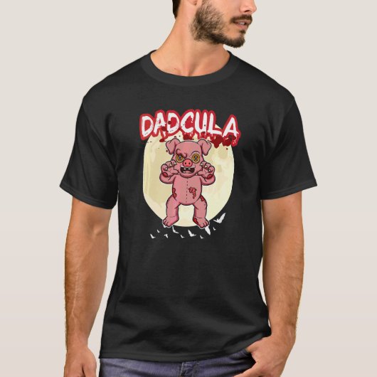 Mans Dadcula Dracule Vampier Dad Halloween Feest F T-shirt (Voorkant)