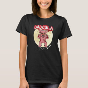 Mans Dadcula Dracule Vampier Dad Halloween Feest F T-shirt