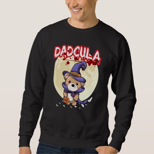 Mans Dadcula Dracule Vampier Dad Halloween Feest F Trui (Voorkant)