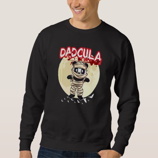 Mans Dadcula Dracule Vampier Dad Halloween Feest F Trui (Voorkant)