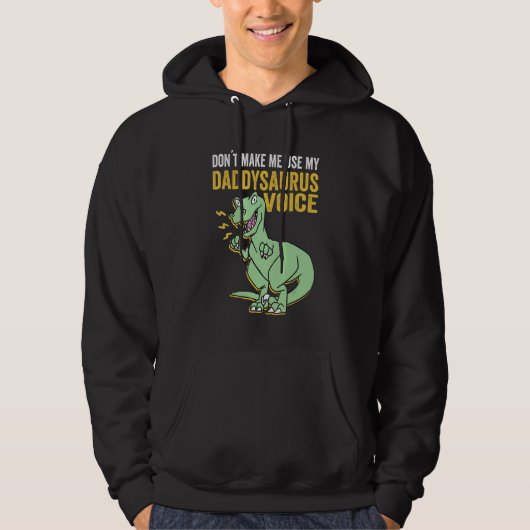 Mans Daddysaurus Stem T-Rex Vader Saurus Vaders D Hoodie (Voorkant)