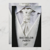 Mans Elegant Suit Bachelor Party Kaart (Voorkant / Achterkant)