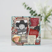 Mans foto 70ste verjaardag uitnodiging (Staand voorkant)