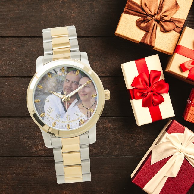 Mans FOTO Bekijk 25th 50th Husband OM HET EVEN WEL Horloge (Creator heeft geüpload)