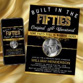 Mans Funny Ingebouwd in de jaren vijftig Verjaarda Kaart