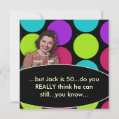 Mans Funny Retro 50ste Verjaardagsfeest Kaart (Voorkant)