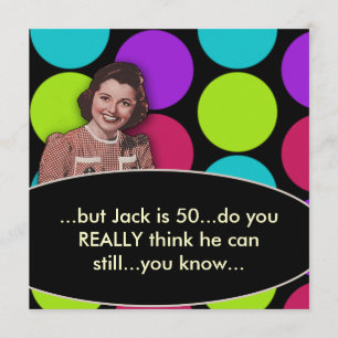 Mans Funny Retro 50ste Verjaardagsfeest Kaart