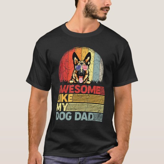 Mans Gestoorde Duitse Herdershond Geweldig Zoals M T-shirt (Voorkant)