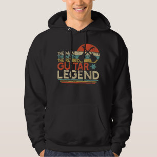 Mans Gitarist Pensioen Cadeau Man Mythe Met Pensio Hoodie