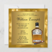 Mans Gold 50ste verjaardagsfeestje Kaart (Achterkant)