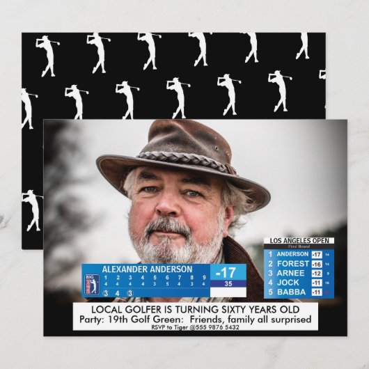 Mans Grappige 🏌️♂Golf Nieuws 40e 50e 60e Verjaar Kaart (Voorkant / Achterkant)