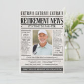 Mans grappige golfkrant foto pensioenfeest kaart (Staand voorkant)