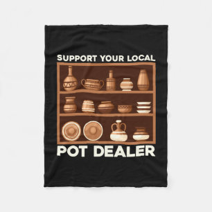 Mans grappige ondersteun lokale wietdealer terraco fleece deken