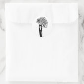 Mans hand Holding 100 dollar factureert geld kunst Ronde Sticker (Tas)