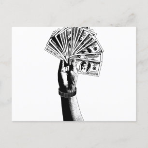 Mans hand Holding 100 dollar koopt geld kunst Briefkaart