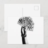 Mans hand Holding 100 dollar koopt geld kunst Briefkaart (Voorkant / Achterkant)