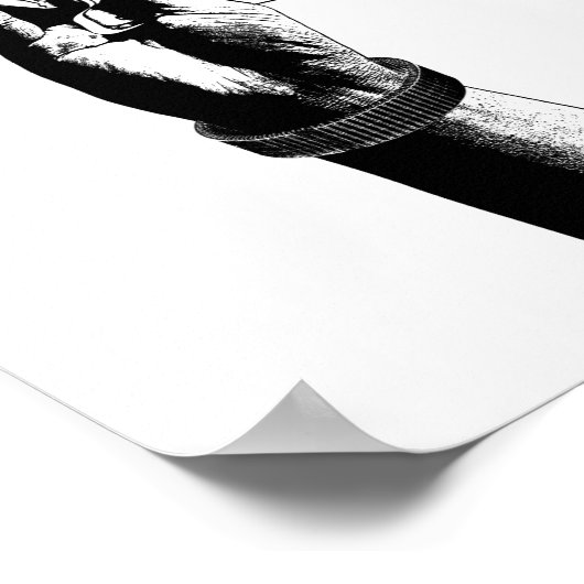 Mans hand Holding 100 dollar koopt geld kunst Poster (Hoek)