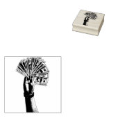 Mans hand Holding 100 dollar koopt geld kunst Rubberstempel (Gestempeld)