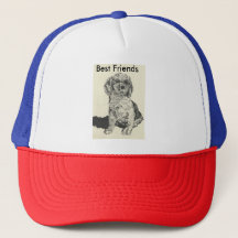 Mans Hat Best Friends Cocker Spaniel SARR