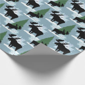 Mans in wintersneeuwpakpapier cadeaupapier (Hoek)