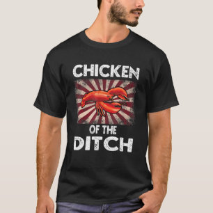 Mans Kreeft Kip Sloot Retro Cajun Eten T-shirt