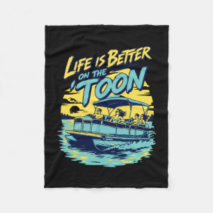 Mans leven is beter op de 'toon pontonboot fleece deken