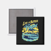 Mans leven is beter op de 'toon pontoonboot magneet (Voorkant / Achterkant)