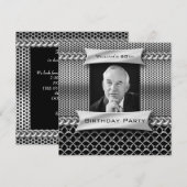 Mans Mannen 60th Silver Metday Kaart (Voorkant / Achterkant)