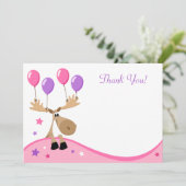 Mans met ballonnen, leuk, klein, klein, bedankt! bedankkaart (Staand voorkant)