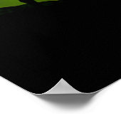 Mans met Green Aurora Borealis, Alaska Poster (Hoek)