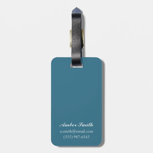 Mans met MountainColorado Bagagelabel (Achterkant verticaal)