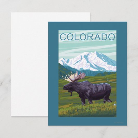 Mans met MountainColorado Briefkaart (Voorkant / Achterkant)