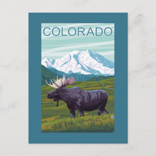 Mans met MountainColorado Briefkaart (Voorkant)