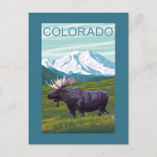 Mans met MountainColorado Briefkaart
