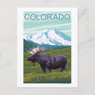 Mans met MountainColorado Briefkaart